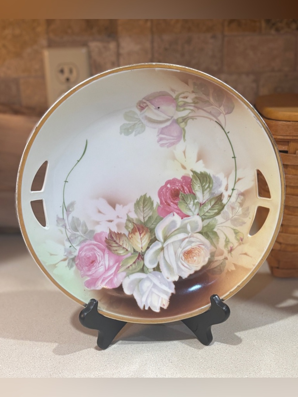 A collectible vintage German porcelain plate